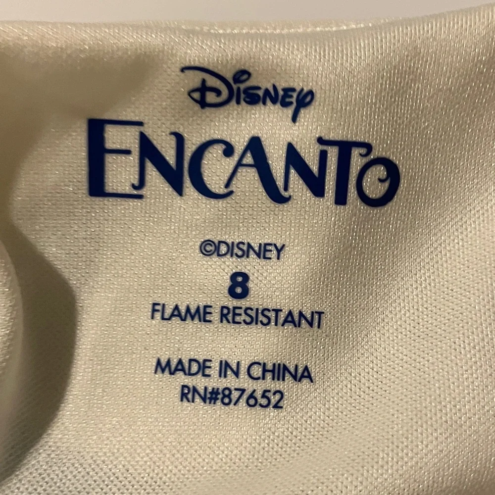Disney Encanto Cream‎ and Blue Mirabel Character Nightgown Size 8 - Picture 8 of 13